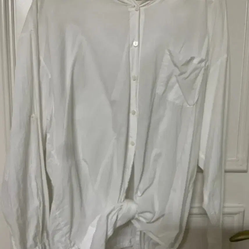 [BUNJANG] White Hooded Shirt / 화이트 후드 셔츠