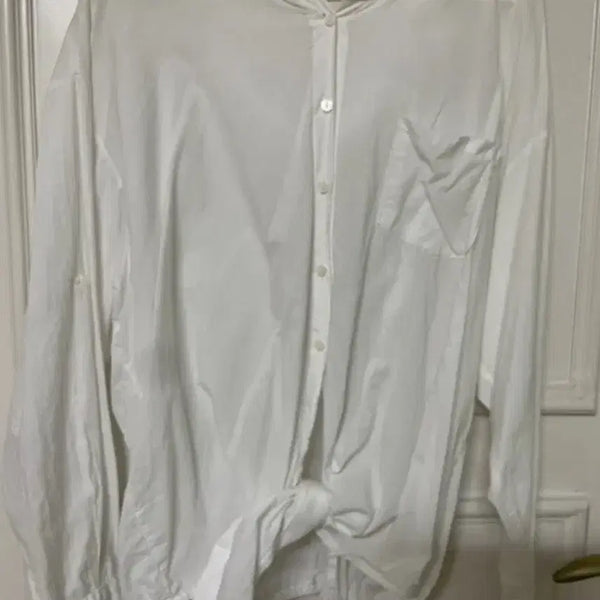 [BUNJANG] White Hooded Shirt / 화이트 후드 셔츠