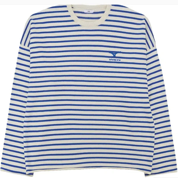 [BUNJANG] Mizuno STU Stripe Knit Sweater / 미즈노STU 스트라이프 니트