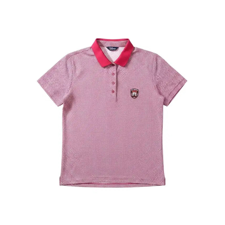 [BUNJANG] Women's Houndstooth Golf Pique Polo Shirt / 여성100/ 디즈니 하운드투스 골프피케티 37-139