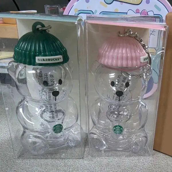 [BUNJANG] Starbucks Bearista Keyring Set (Green/Pink) / 스타벅스 베어리스타 키링 그린/핑크 세트