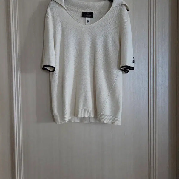 [BUNJANG] Hanssem Lanvin Short Sleeve Knit Ivory / 한섬 랑방 반팔 니트 아이보리