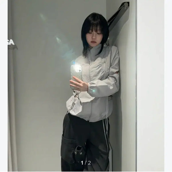 [BUNJANG] Strap Wide Cargo Pants Charcoal / 새상품)나체 스트랩 와이드 카고팬츠 차콜