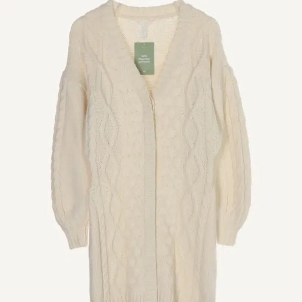 [BUNJANG] H&M Cable Knit Cardigan Ivory / H&M 케이블 니트 가디건 아이보리 (시착만 해본 새상품)