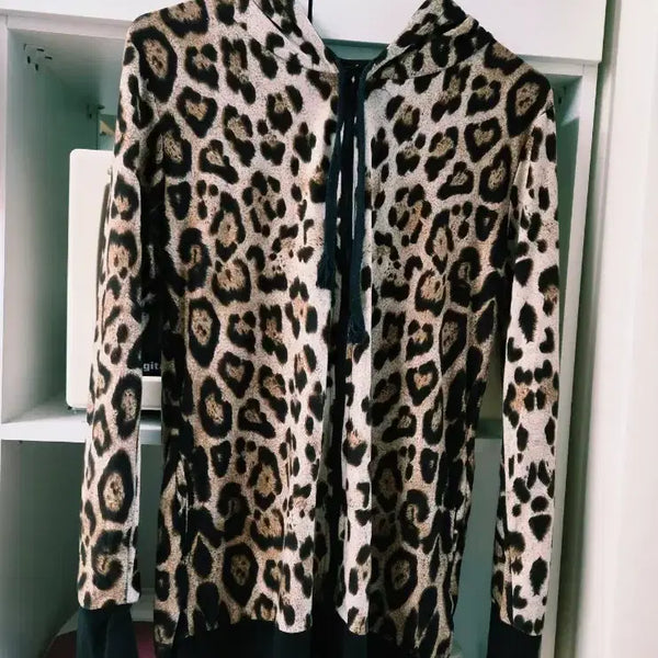 [BUNJANG] Leopard Pattern Hoodie Zip-Up / 후드집업