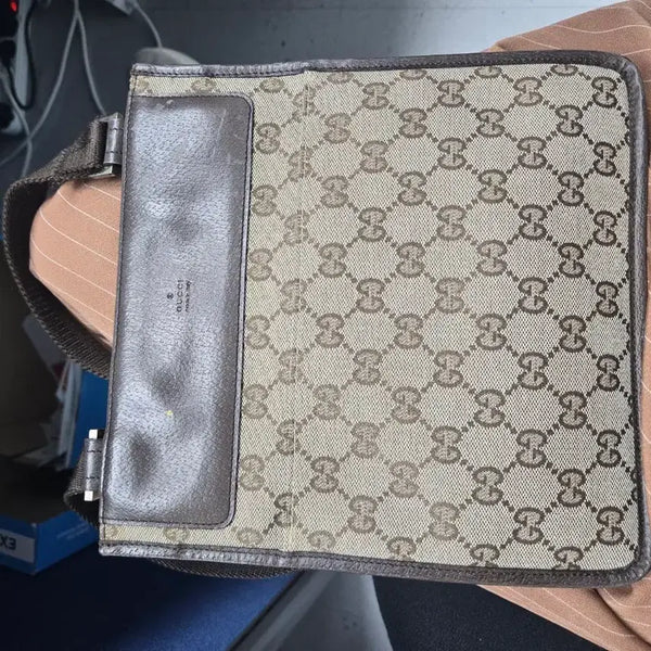 [BUNJANG] Gucci GG Canvas Shoulder Bag Brown / 구찌 GG 캔버스 숄더백 브라운