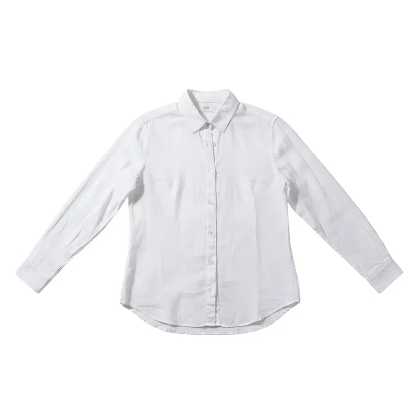 [BUNJANG] Uniqlo White Linen Shirt Women's M / 여성M/ 유니클로 화이트 린넨셔츠 37-24