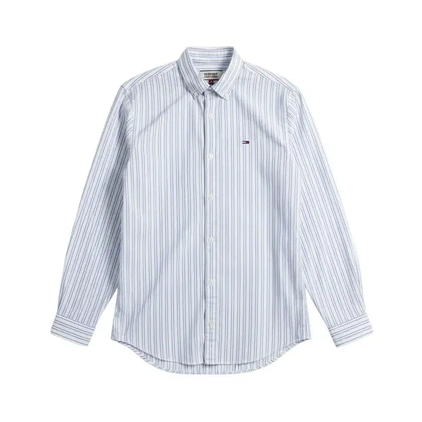 [BUNJANG] Tommy Hilfiger Men's Slim Fit Stripe Shirt / 남성M/ 타미 슬림핏 스트라이프셔츠 37-25