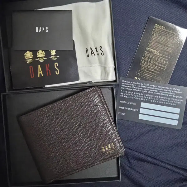 [BUNJANG] Daks Men's Genuine Leather Wallet Dark Brown / 새상품) 닥스 소가죽 남성용 지갑