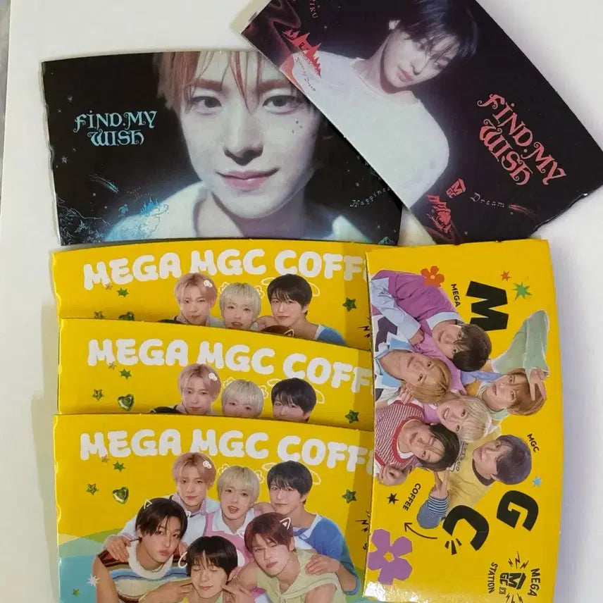 [BUNJANG] NCT WISH Yushi Riku Group Birthday Cup Holder Bundle Set / [일괄]엔시티 위시 메가커피 유우시 리쿠 단체 생일 컵홀더
