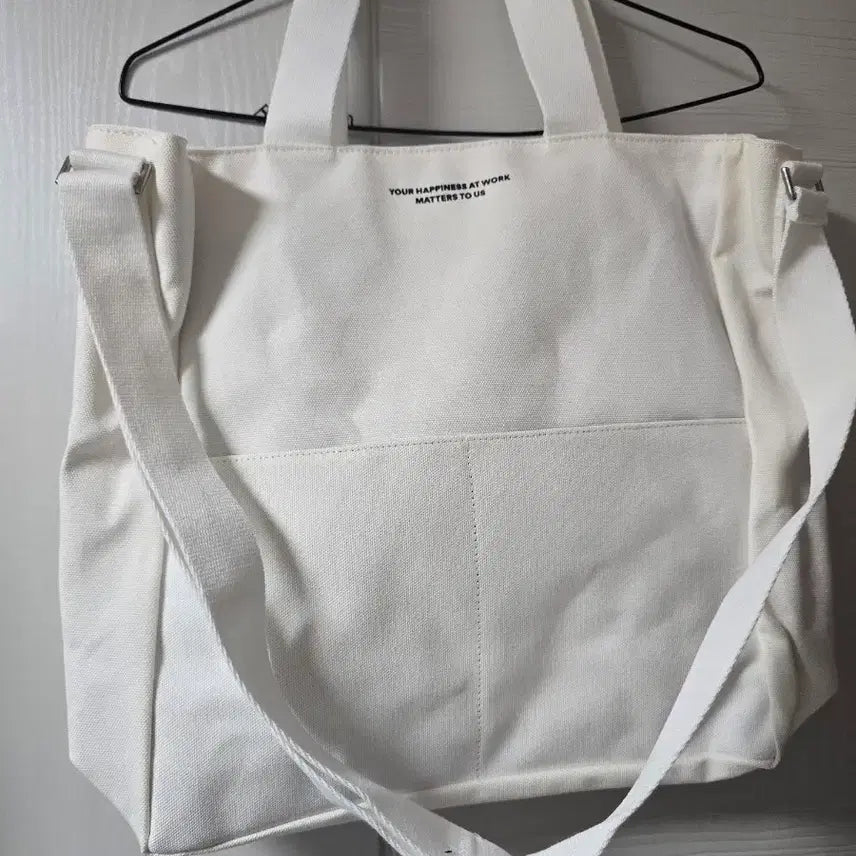 [BUNJANG] Wanted Lifework Canvas Tote Bag White / 원티드 라이프워크 캔버스 토트백 화이트 (새제품)