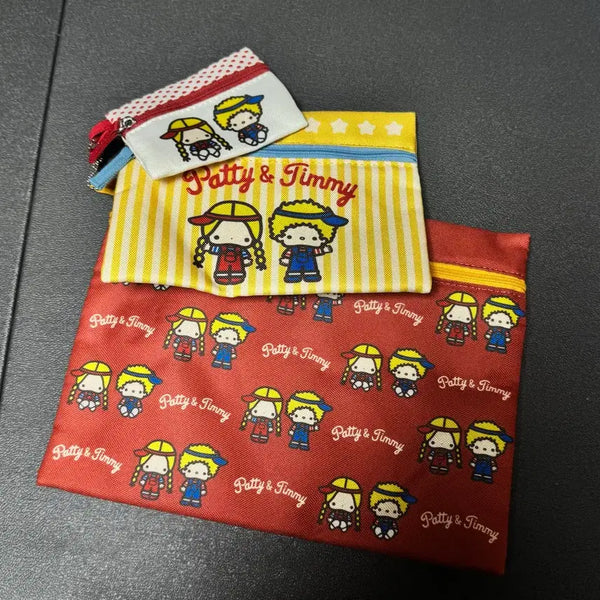 [BUNJANG] Patty & Timmy Pouch Set (3 types) / 패티앤티미 파우치 3종 세트