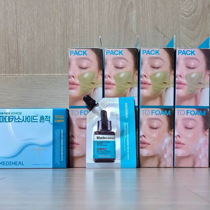 [BUNJANG] Mediheal Madecassoside Pack Cleanser & Modeling Pack Set / 메디힐 마데카소사이드 팩클렌저4개+ 모델링팩 세트