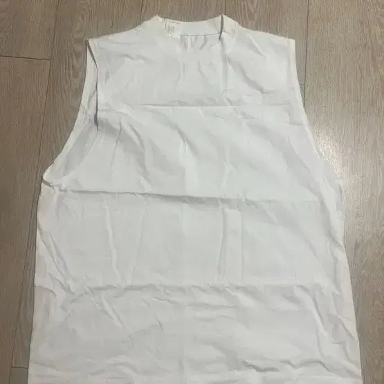 [BUNJANG] AND YOU/HOLLYWOOD Sleeveless T-shirt White XL / 앤할리우드 민소매 반팔 흰색 티셔츠 42(xl)
