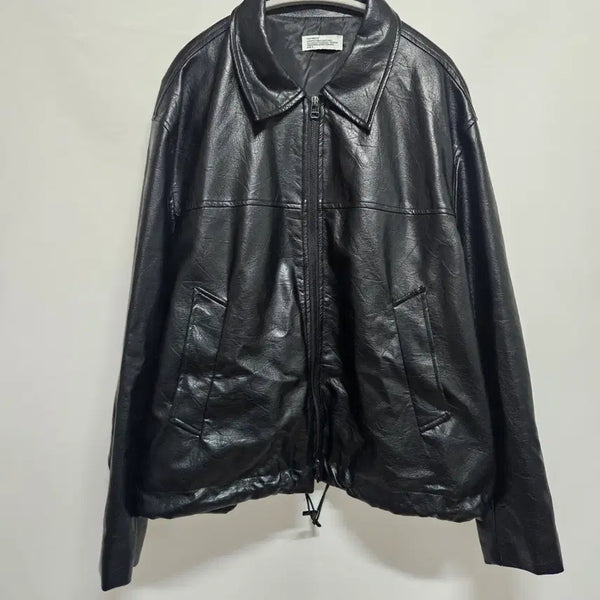 [BUNJANG] Partimento 2-Way Zip-Up Leather Jacket M / 파르티멘토 2way 집업 레더 자켓 M