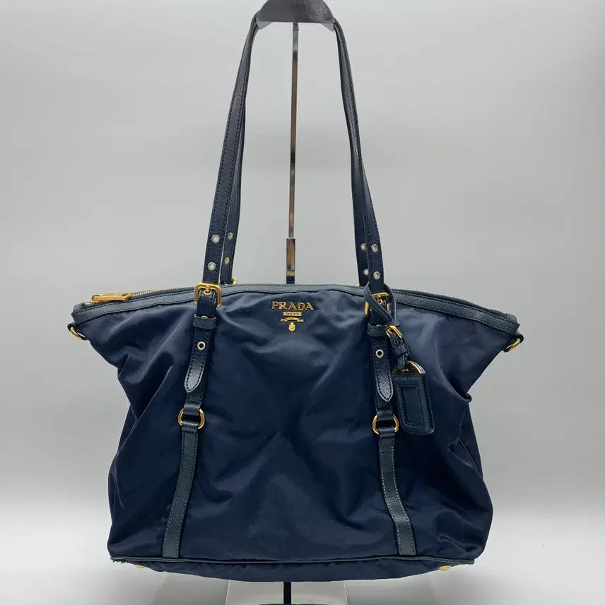 [BUNJANG] Prada Shopper Shoulder Bag Navy BR4253 (No Strap) / 267002969 프라다 쇼퍼 숄더백 네이비 BR4253
