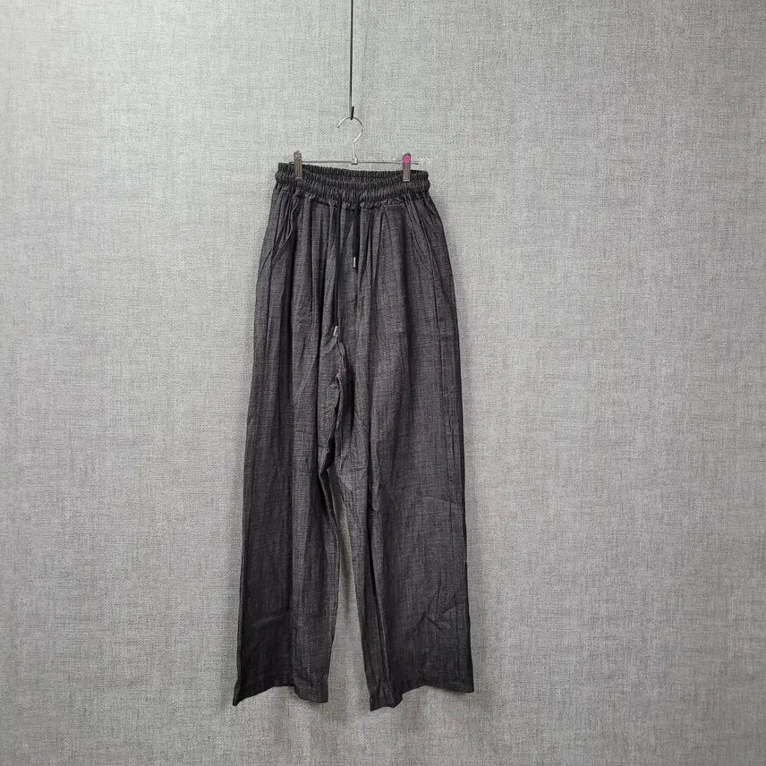 [BUNJANG] Unisex Relaxed Fit Banded Wide Leg Pants / ㄹ172 밴딩 통바지 F