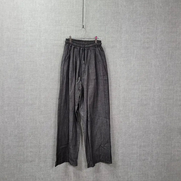 [BUNJANG] Unisex Relaxed Fit Banded Wide Leg Pants / ㄹ172 밴딩 통바지 F