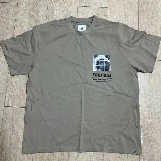 [BUNJANG] Nautica Cotton Short Sleeve T-Shirt Khaki L / 노티카 반팔 티셔츠 카키 L