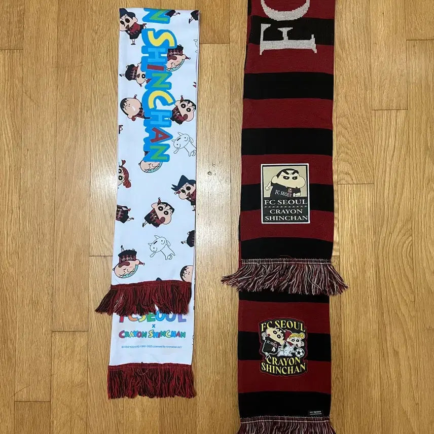 [BUNJANG] FC Seoul X Jjangu Collaboration Scarf (Crayon Ver.) / 2025 FC서울 짱구콜라보 머플러
