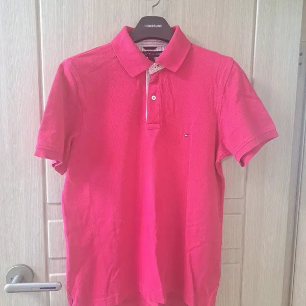[BUNJANG] Tommy Hilfiger Pink Pique Polo Shirt Unisex / 타미힐피거 분홍색 피케셔츠남녀공용
