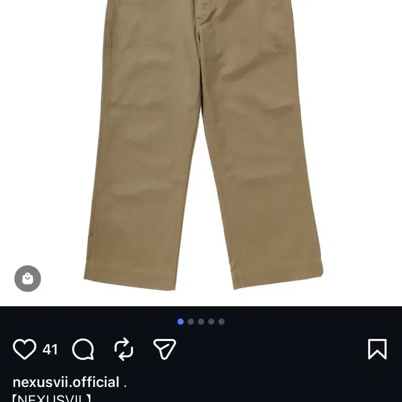 [BUNJANG] Nexus Seven Original Frisco Pants Beige Cotton / 넥서스 세븐 오리지널 프리스코 팬츠
