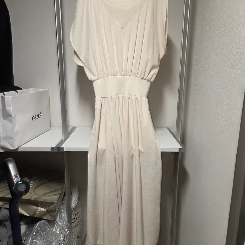 [BUNJANG] System Long Dress 55 Size Beige / 한섬 시스템 system 롱 원피스 55사이즈