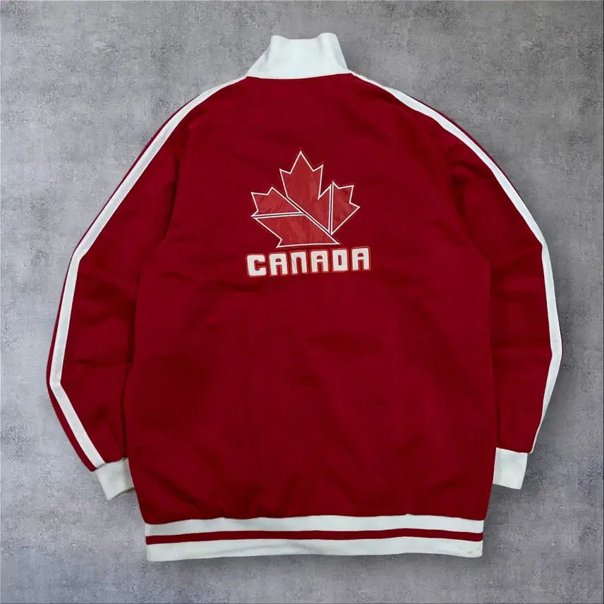 [BUNJANG] Calhoun Canada Big Logo Red Track Top Jersey / CALHOUN 캐나다 빅로고 레드 트랙탑 져지