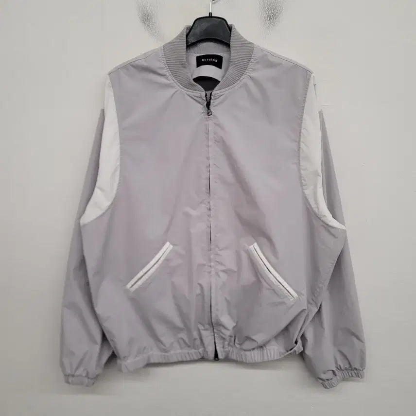 [BUNJANG] Burning Woven Varsity Jacket 3XL / [115/3XL] Burning 우븐 바시티 자켓