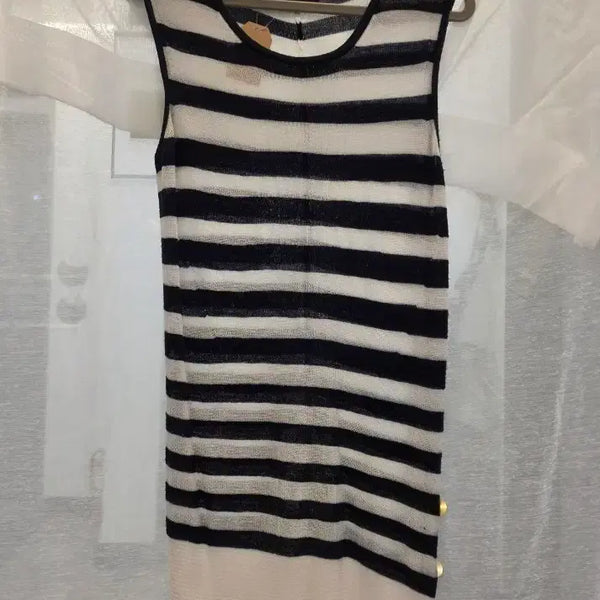 [BUNJANG] TIME Sleeveless Knit Mini Dress Free Size / 타임 슬리브리스 니트 미니 원피스 free