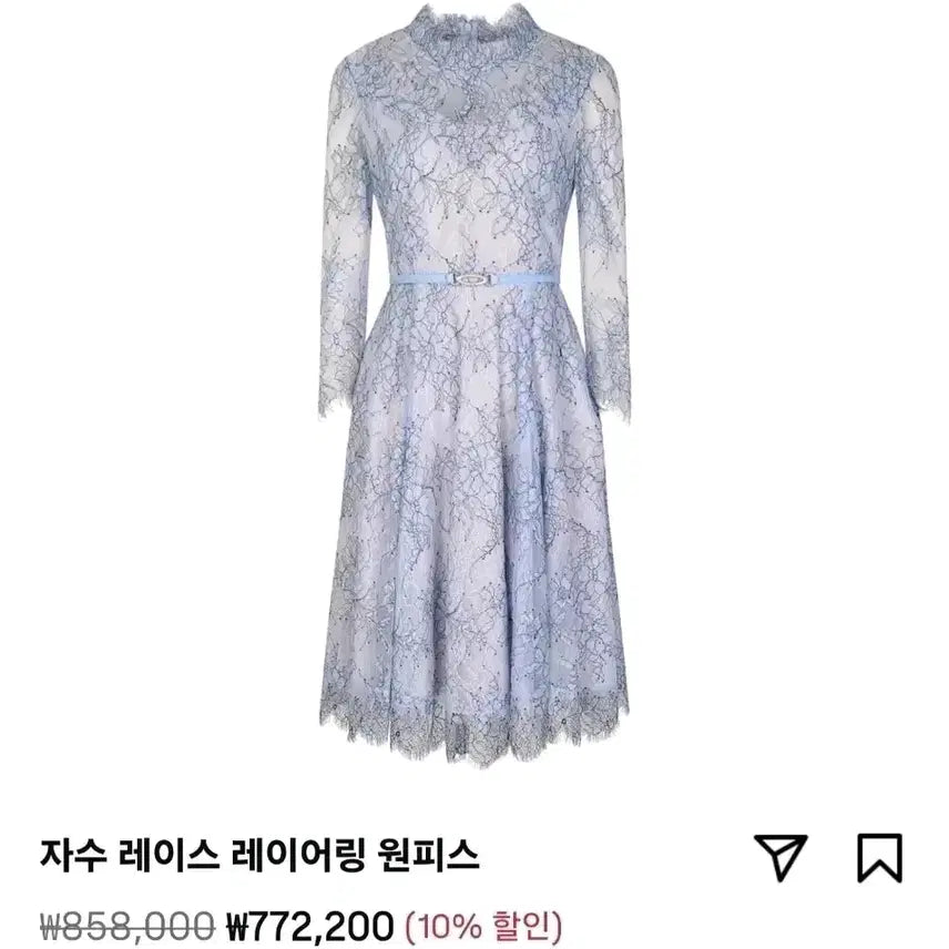 [BUNJANG] Jigott Lace Layering Midi Dress / 지고트 원피스