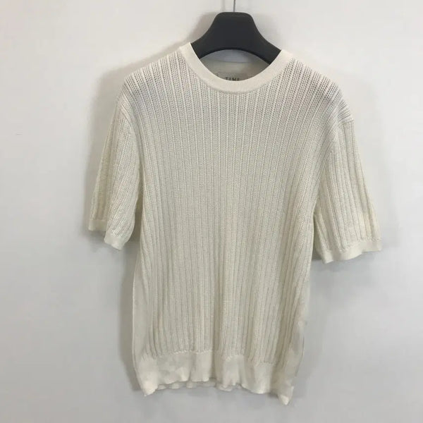 [BUNJANG] Time Homme 22SS Short Sleeve Knit Ivory 100 / 타임옴므 22ss 반팔 니트 백화점 초판 [100]