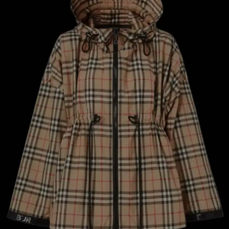 [BUNJANG] Burberry Check Drawstring Zip-Up Hooded Jacket / 버버리 체크 드로스트링 집업 후드 자켓