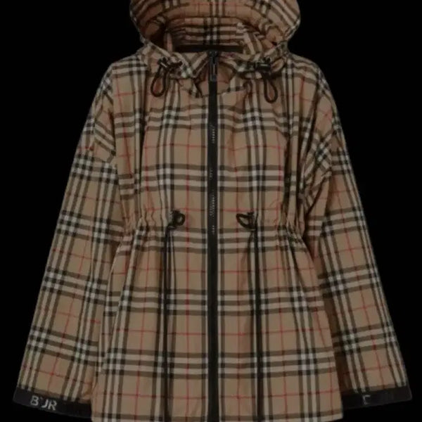 [BUNJANG] Burberry Check Drawstring Zip-Up Hooded Jacket / 버버리 체크 드로스트링 집업 후드 자켓