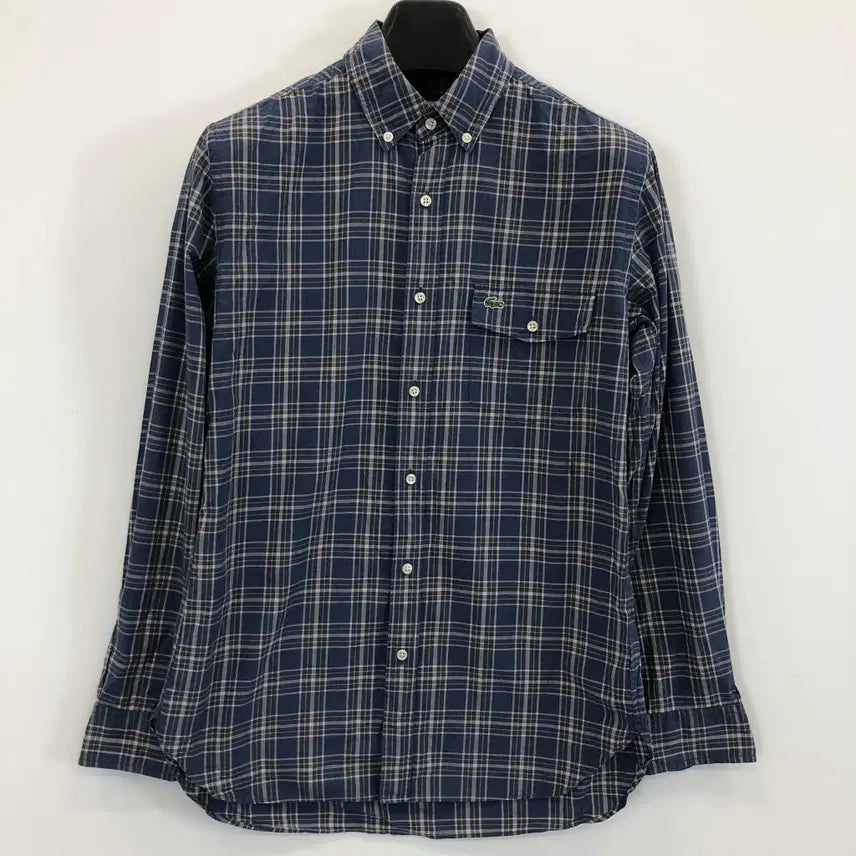 [BUNJANG] Lacoste Croc Patch Pocket Check Shirt / 라코스테 크록패치 포켓 체크셔츠 95