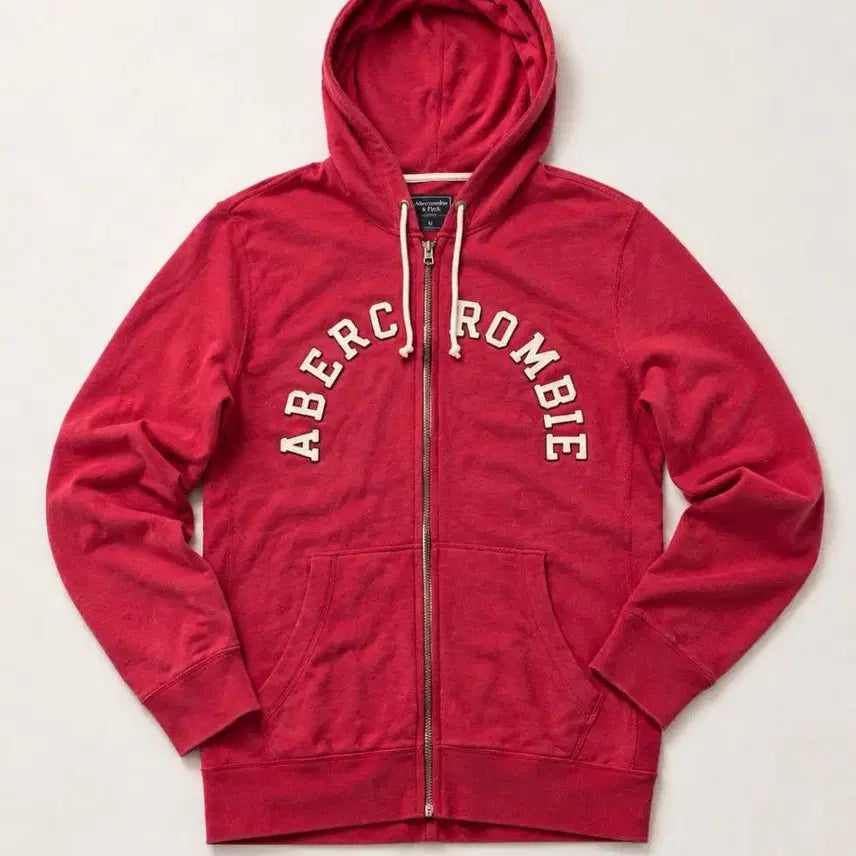 [BUNJANG] Abercrombie Red Hoodie Zip-Up S / Abercrombie 아베크롬비 레드 후드집업