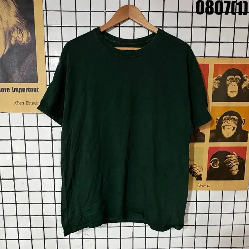 [BUNJANG] Champion Green Short Sleeve T-Shirt - Size L / 챔피온 반팔 티셔츠 L  0807