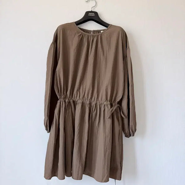 [BUNJANG] Crinkled Shirring Ribbon Dress / 바스락셔링리본원피스