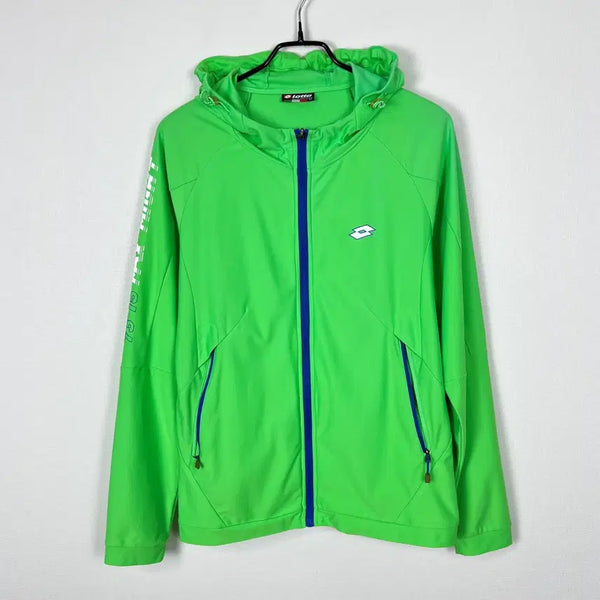 [BUNJANG] Lotto Green Training Jumper Hooded Zip-up Jacket Men's L / 로또 트레이닝 점퍼 후드 집업 자켓 남100 L 라덴 빈티지