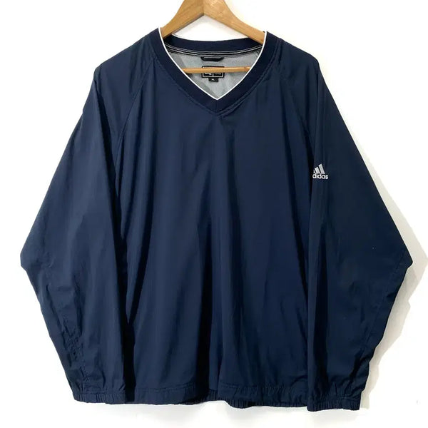 [BUNJANG] Adidas Side Arm Logo Performance Navy Warm-up Jacket / 아디다스 사이드암 로고 퍼포먼스 네이비 웜업