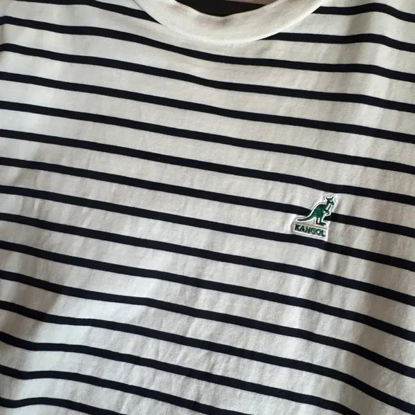 [BUNJANG] Kangol Striped Short Sleeve T-Shirt / 캉골 스트라이프 반팔 티셔츠