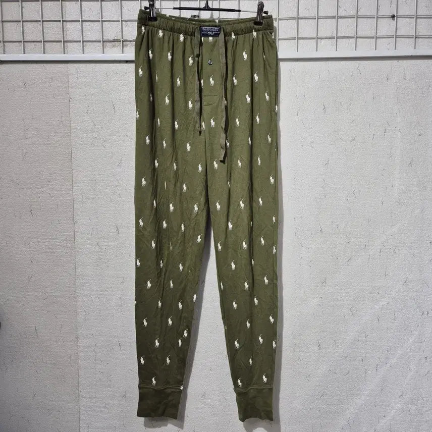 [BUNJANG] Polo Ralph Lauren Pattern Pajama Pants Green Cotton / 폴로 랄프로렌 패턴 파자마 바지 그린