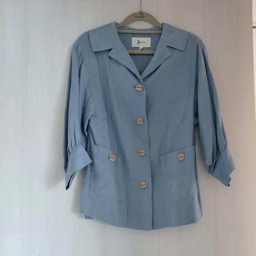 [BUNJANG] JStudio Blue Linen Jacket / 지스튜디오 블루 린넨 쟈켓