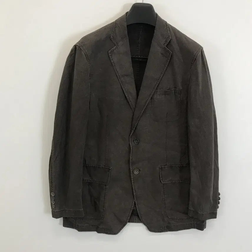 [BUNJANG] Maestro Linen Cotton Garment Dyed Jacket Brown Size 100 / 마에스트로 린넨코튼 가먼트다잉 자켓 [100]