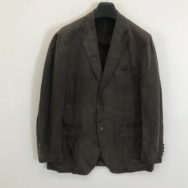 [BUNJANG] Maestro Linen Cotton Garment Dyed Jacket Brown Size 100 / 마에스트로 린넨코튼 가먼트다잉 자켓 [100]