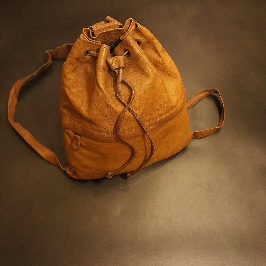 [BUNJANG] Vintage Leather Backpack / Q7122 백팩 가죽배낭 가죽백 가죽가방 빈티지가방 남성가방 남자백