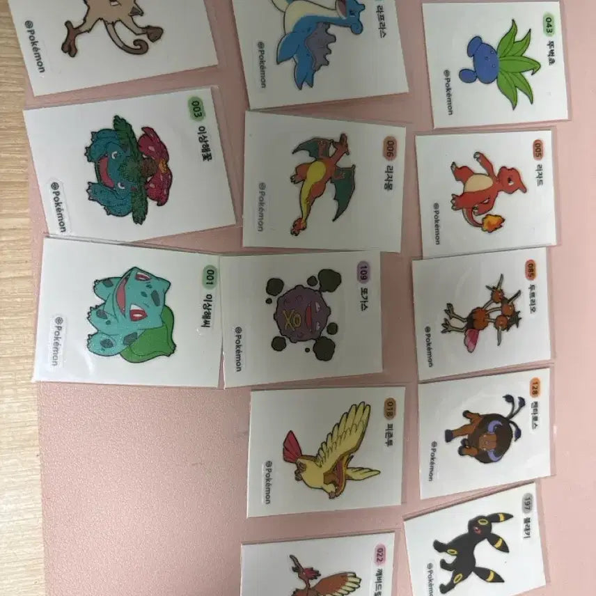 [BUNJANG] Pokemon Stickers 13 Types Bundle Set / 포켓몬 띠부띠부씰 13종