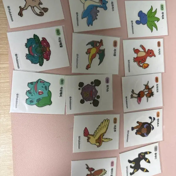[BUNJANG] Pokemon Stickers 13 Types Bundle Set / 포켓몬 띠부띠부씰 13종