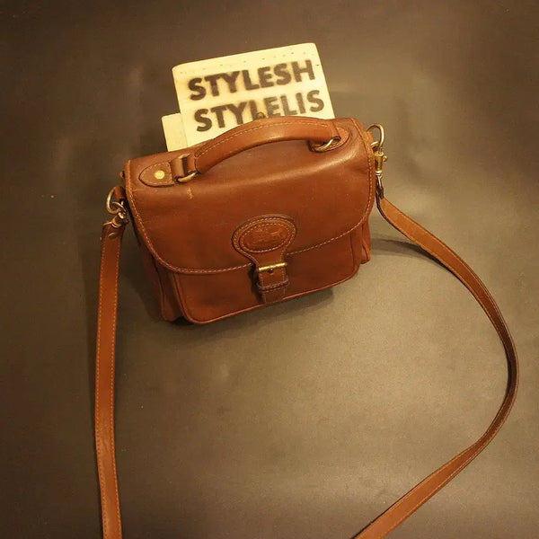 [BUNJANG] Vintage Leather Tote Bag Crossbody Bag (Unisex) / Q7123 토트가방 토트백 가죽백 가죽가방 빈티지가방 남성가방 남자백