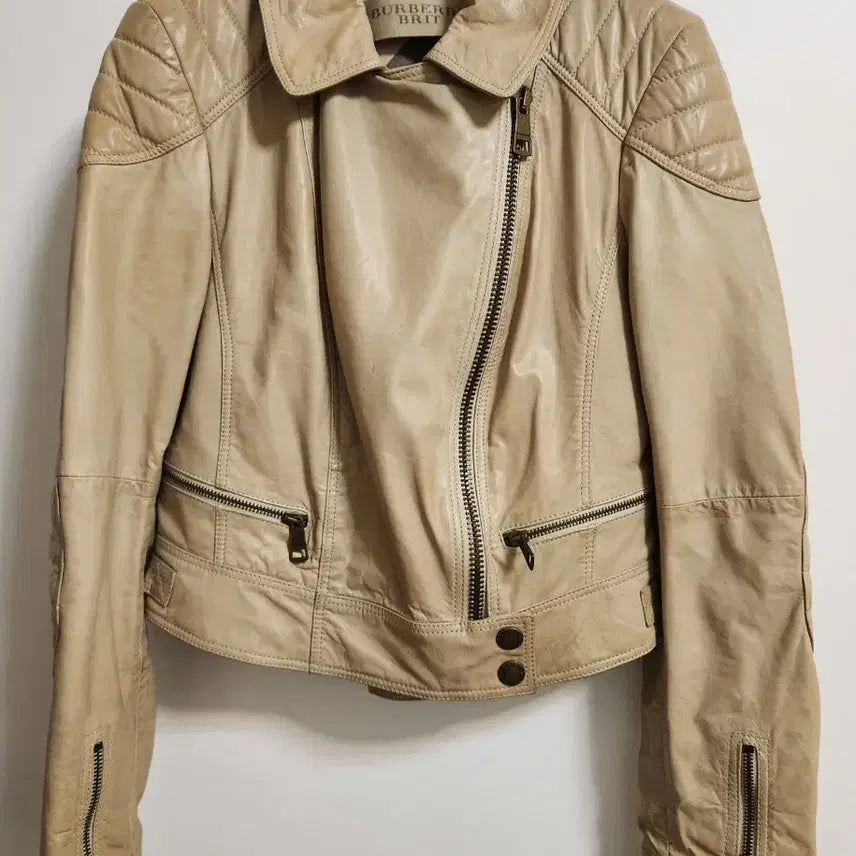 [BUNJANG] Burberry Leather Rider Jacket / 버버리 가죽 라이더 자켓